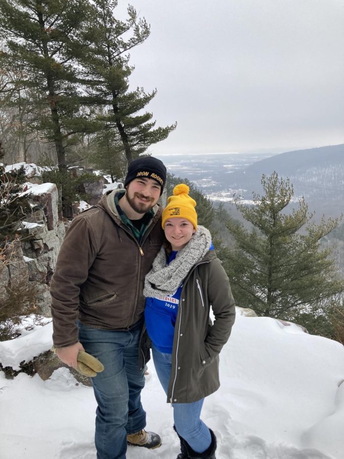 Lodahl and his fiancee, Cait, take a leisurely hike.