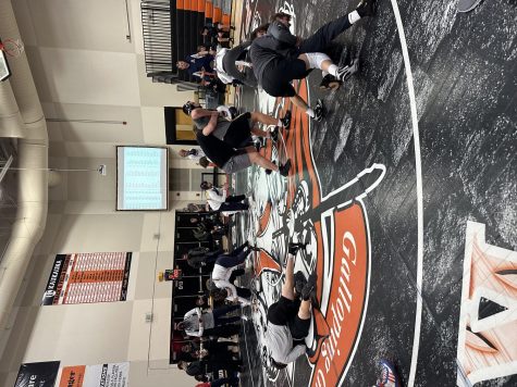 Stoughton Wrestlers warm up at the Cheese Head Invitationals.
