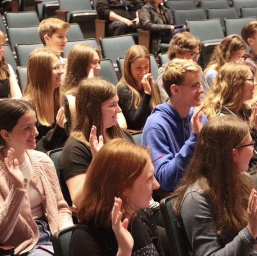 On Thursday, April 20, new National Honors Society members were sworn in. NHS represents some of Stoughton High Schools’ top scholars. A 3.5 GPA is needed at least to apply.