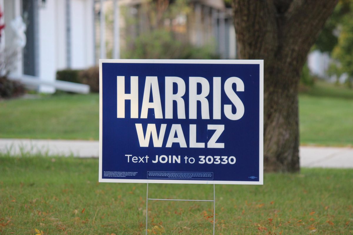 The Stoughton community is decorated with various signs throughout town. As the election approaches, more people are showing their candidate support.